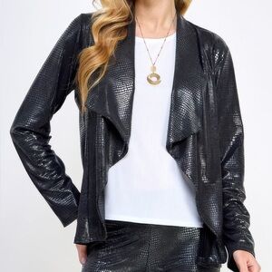 Pleather Snake Skin Look Jacket
